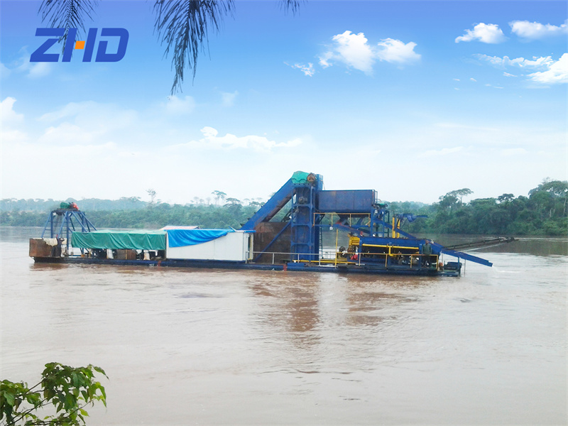 100tph Bucket Chain Gold Dredger