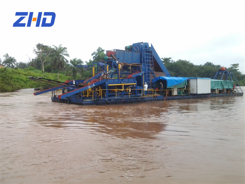 100tph Bucket Chain Gold Dredger