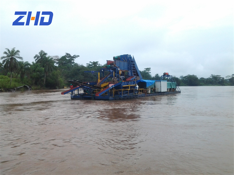 100tph Bucket Chain Gold Dredger