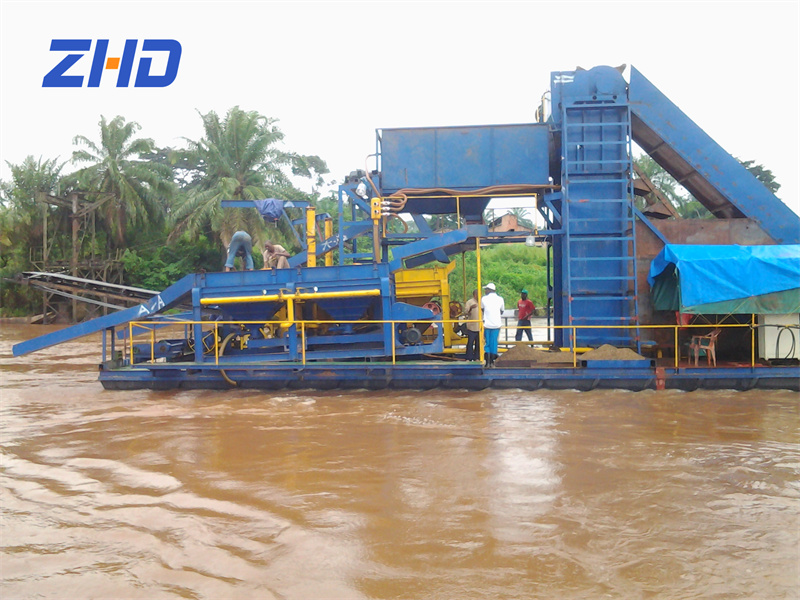 100tph Bucket Chain Gold Dredger